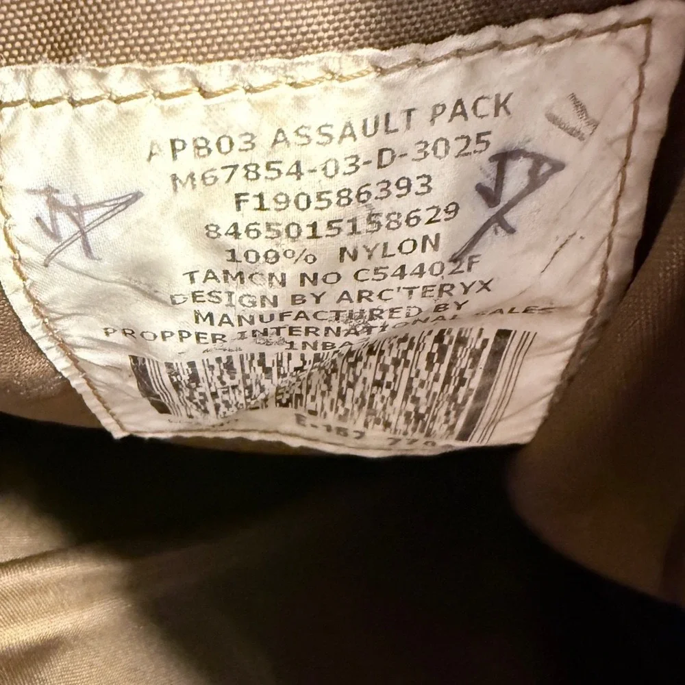 Arc'teryx USMC APB03 Assault Pack MARPAT Digital Woodland Camo Backpack Propper